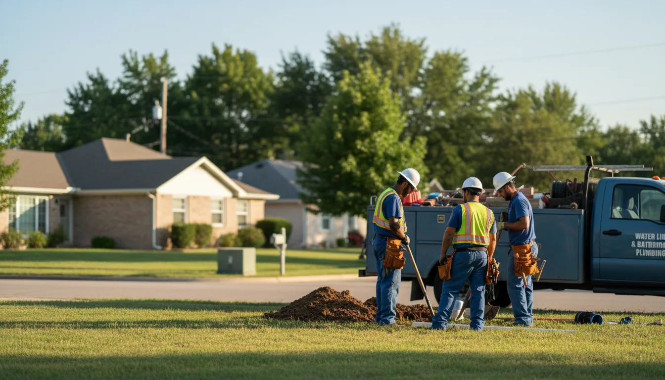Residential water line and bathroom plumbing service in Westgate, IA